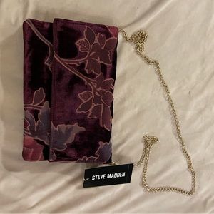 Steve Madden purple velvet bag
